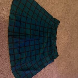 The Limited Green and Black Checkered Mini Skirt small brand new